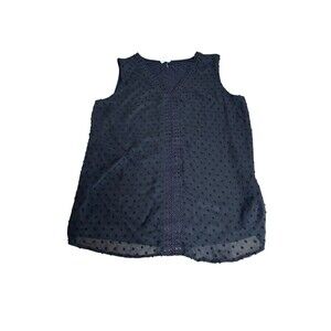 Anthropologie Naïf Black Sleeveless Blouse Swiss Dot Size Small